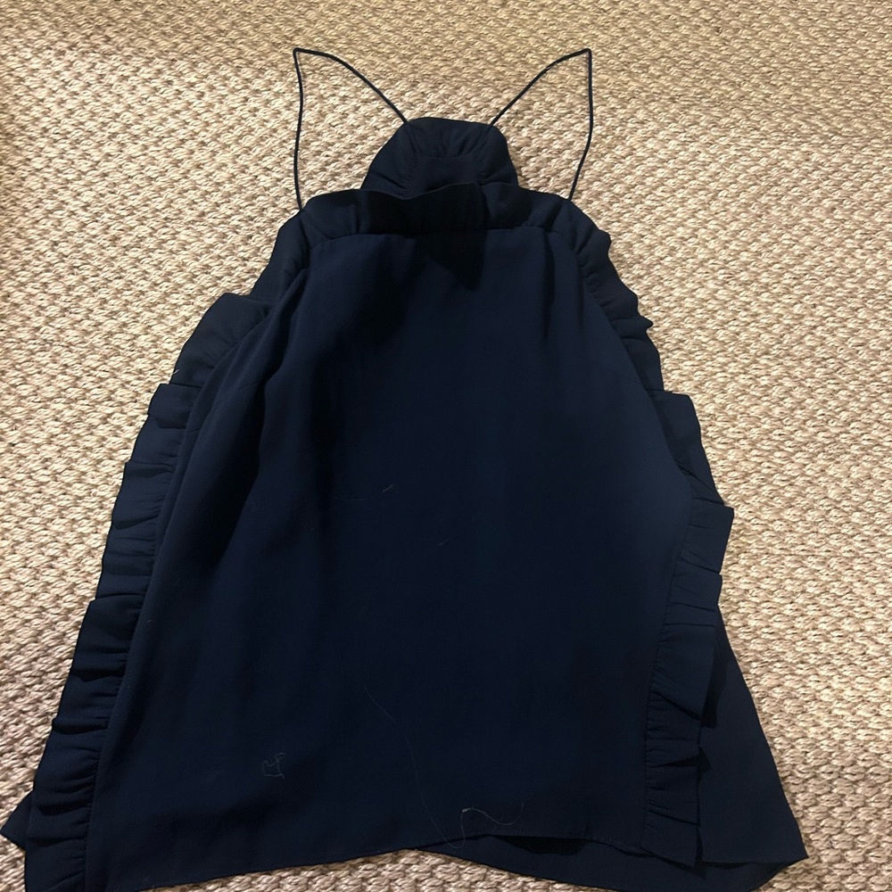 Elegant Black Ruffle tank